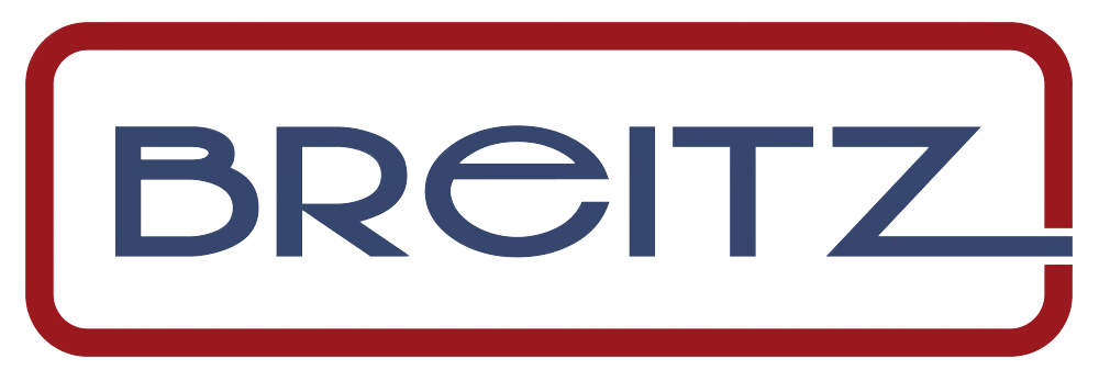 BREITZ Logo in Rot und Blau